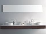 89 Snow Modern Double Sink Contemporary Bathroom Vanity with Mirror