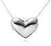  : Sterling Silver Puffed Heart Pendant, 16'