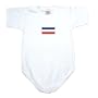 BABY BODYSUIT WHITE FLAG " SERBIA & MONTENEGRO " 6 - 9 Months