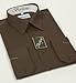 Elegant Men's Button Down Brown Dress Shirt