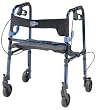Clever-Lite Folding Walker With Seat And Loop Locks