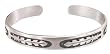 Indian Style Feather Silver Tone Pewter Bracelet