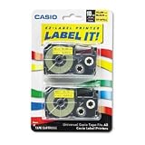Tape Cassettes for EZ-Label Printers, 3/4", Black/Yellow, 2/Pack CSOXR18YW2S
