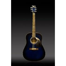 New Full 41" Acoustic Guitar With Guitar Case & More Accessories Combo Kit Guitar Blue