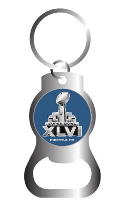 NFL 2012 Super Bowl XLVI in Indianapolis Bottle Opener Keychain