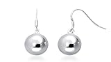 Dangling Half Ball Earrings Sterling Silver
