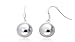 Dangling Half Ball Earrings Sterling Silver