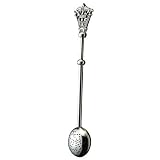 Elegant Antique Design Tea Strainer with Crown