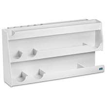 TrippNT 50124 White PVC Plastic Bench Top Personal Workstation, 17 Compartments, Large, 24" Width x 12" Height x 7.5" Depth