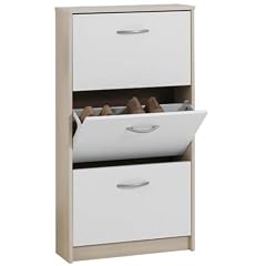 FMD 411-003 Schuhkipper Step 3 - B/H/T: 58.5 x 104.5 x 17.0 cm, Ahorn/Wei�