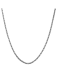 18 Karat White Gold Venetian Long Box Chain (0.6 mm Thick, 18 inch)