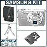 Samsung ST65 Digital Camera - Silver - Bundle - with 4GB Micro SD Memory Card, Camera Case, Table Top Tripod
