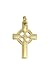 Gold Celtic Polished Cross