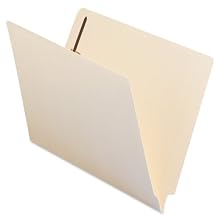 Smead End Tab Fastener File Folders, Letter Size, 14 Point, Straight Cut, Reinforced Tab, Two Fasteners in Positions #1 and #3, Manila, 50 Per Box (34215)