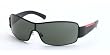PRADA SPS 52ES 1BO3O1 DEMI-SHINY BLACK GREEN SUNGLASSES