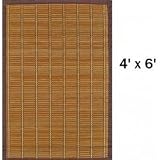 Bamboo Rug-Pearl River-Rectangle-4' x 6' (Brown) (4' x 6')
