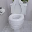 Deluxe Plastic Toilet Seat Riser, White