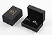 Zealmer 2 PCS Black Gold Plated Princess Cut Heart Shape Black CZ Cubic Zirconia Halo Bridal Rings Set