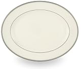 Lenox Columbus Circle Platinum Banded Bone China 13-Inch Oval Platter