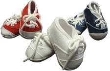 Sneakers with Colors for Dolls-Denim