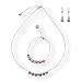 Lavender Six Degrees Silver Cultured Pearl Necklace Bracelet Earrings Set