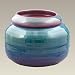 4" Purple and Green Ridged Self Watering Planter