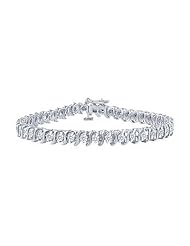 Diamond S Tennis Bracelet Platinum - 3.00 CT Diamonds