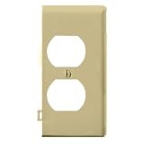 Leviton PSE8-I Sectional Wall Plate, Duplex End Section, Ivory