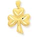 14k Gold Shamrock Charm