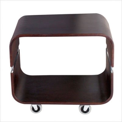Contour Rolling End Table - Walnut