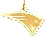 14K Gold NFL New England Patriots Logo Charm