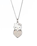 Hello Kitty Birthstone Kitty Opal Sterling Silver Pendant, 18