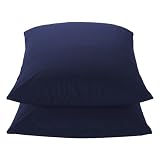 Cotton/Polyester Pillowcases - Navy