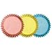 Wilton Pastel Pink Blue Yellow Muffin Bun cases