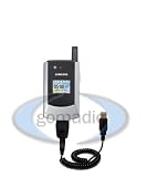 Samsung SCH-A790 Coiled Power Hot Sync and Charge USB Data Cable w/ Tip Exchange - Gomadic Brand