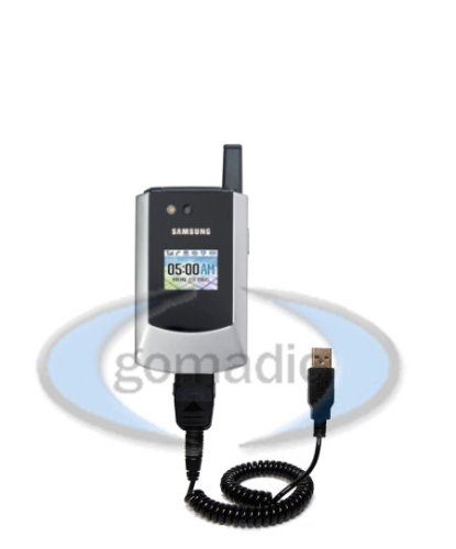 Samsung SCH-A790 Coiled Power Hot Sync and Charge USB Data Cable w/ Tip Exchange - Gomadic Brand