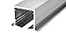 SPS L90240M Mill Aluminum 240" Flanged Overhead Straight Track