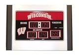 6.5x9 Scoreboard Desk Clock Wisconsin Badgers