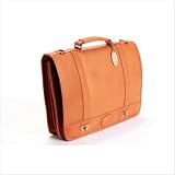 Claire Chase Leather Messenger Briefcase 160E-Black+1 Color: Caf���, Customize: Yes