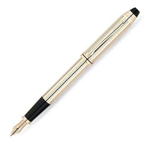 Cross Townsend, 10 Karat Gold Filled/Rolled Gold, Fountain Pen, with 18 Karat Gold Nib Medium (706-MD)