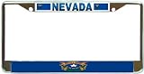 Nevada NV State Flag Chrome Metal License Plate Frame Holder