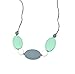 QBebe Silicone Teething Necklace for Babies - 100%BPA Free (Mint+Smoke+Snow)