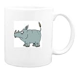 Mug with africa, endangered, wildlife, rhinoceros, serengeti, species