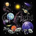 Solar System/Asteroids Adult T-Shirt