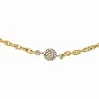 Two Tone Diamond Solitaire Necklace