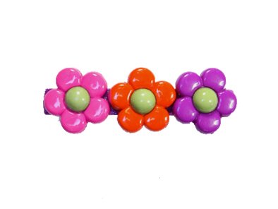 Pink Purple Orange Daisy Barrette - (Child)