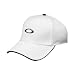 Oakley Silicon Men's Fashion Hat/Cap w/ Free B&F Heart Sticker Bundle - White