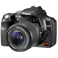 Canon EOS Digital Rebel - Digital camera - SLR - 6.3 Mpix - Canon EF-S 18-55mm lens - optical zoom: 3 x - supported memory: CF, Microdrive - black