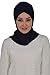 Jersey Shawl for Women Cotton Head Wrap Modesty Turban Cap Scarf Navy Blue