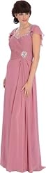 Chiffon/Polyester Jeweled Bridesmaid Dress/Mother-of-the-Bride Dress 